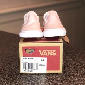 Pink Slip on Vans size 4C